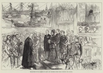 Departure of the Marquis of Lorne and Princess Louise from Liverpool for Canada